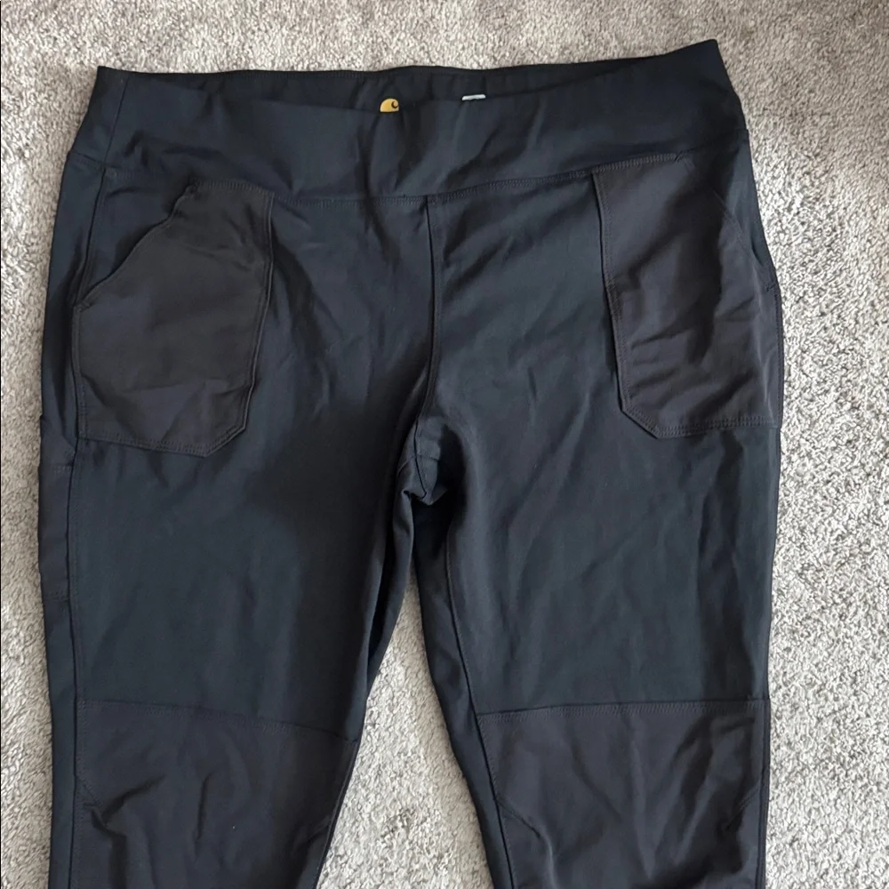 Carhartt Women's Force Utility Knit Leggings slim fit pull on XXL 20 black pants - Picture 2 of 9